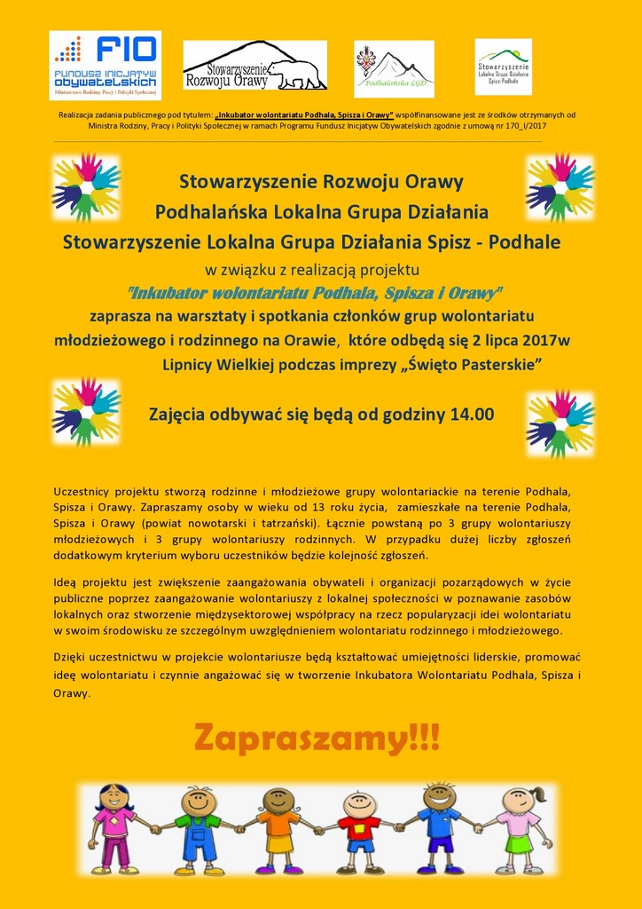 Zapraszamy wolontariuszy!!!